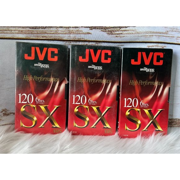 JVC T-120 SX High Performance 6 Hr Blank VHS Tapes New Sealed - Picture 2 of 4